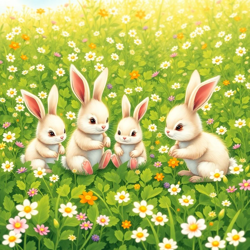 Playtime in the clover garden