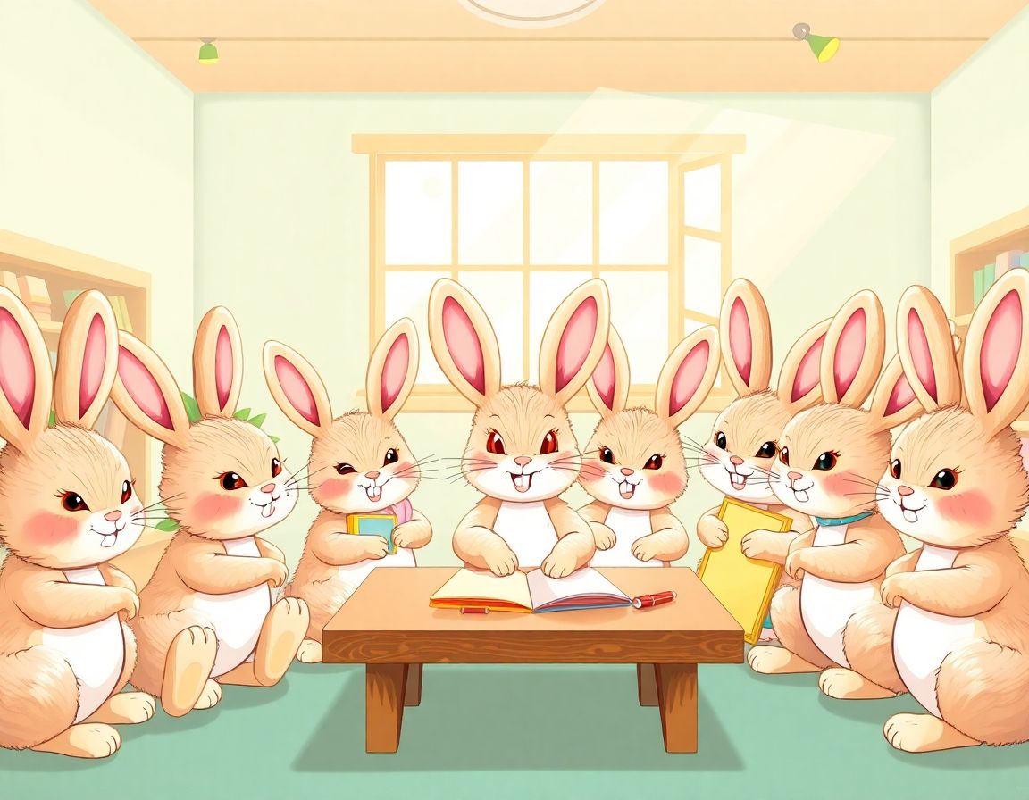 Bunnies learning at Lovely Learning Academy